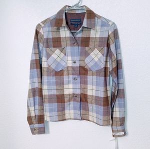 Brand New Pendleton Tuckeroo Plaid 49ers Style Button Vintage!
